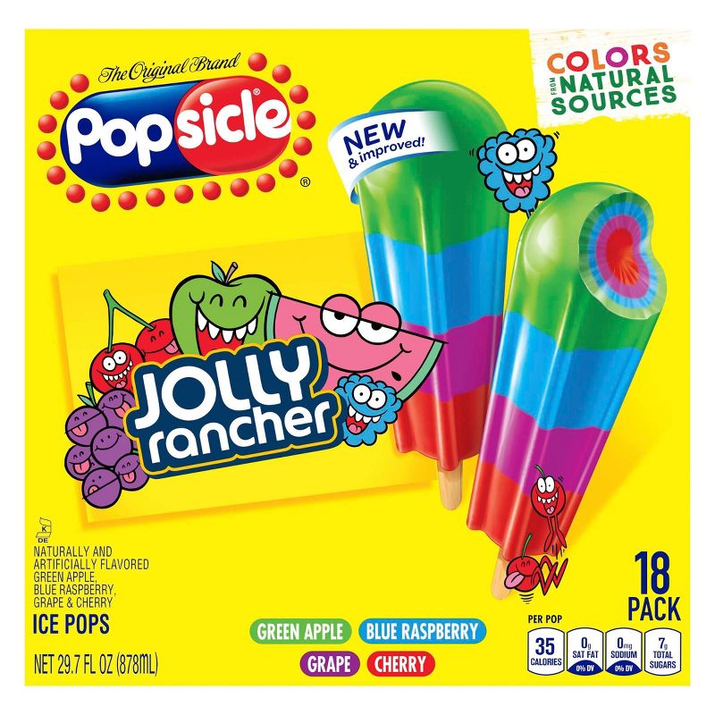 Popsicle Jolly Rancher Ice Pops - 18pk