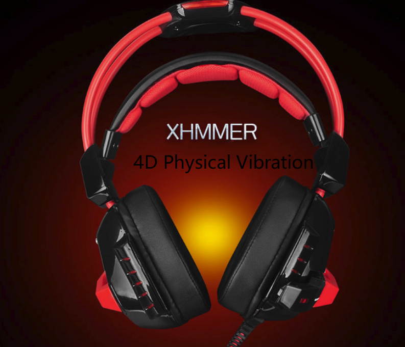 AULA X7 USB Wired Cool LED  Gaming Headset 7.1 Sound Effect Microphone Game headphone With Noise Cancelling & Volume Control for Laptop Computer Game, White and Blue