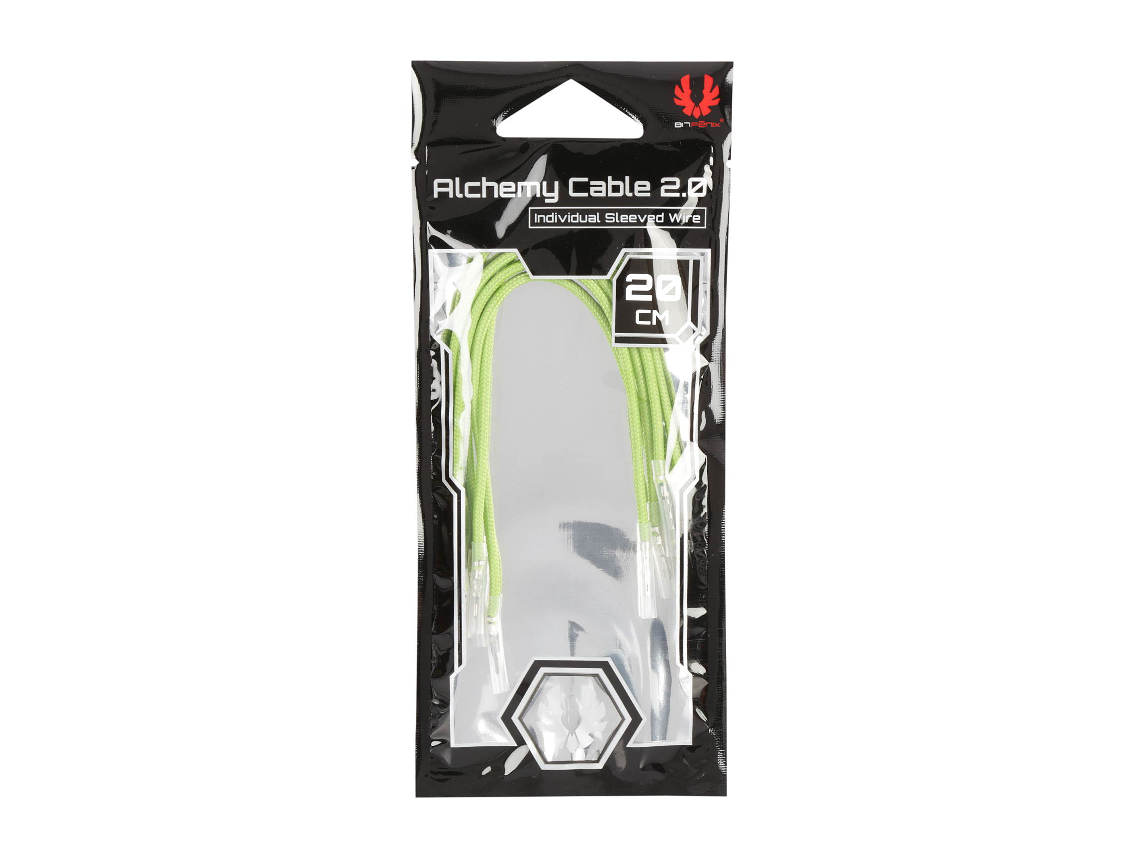 BitFenix BFX-ALC-20CMLW-RP 7.87 in. (20 cm) ALCHEMY 2.0 PSU CABLE, 5X 20CM - WHITE