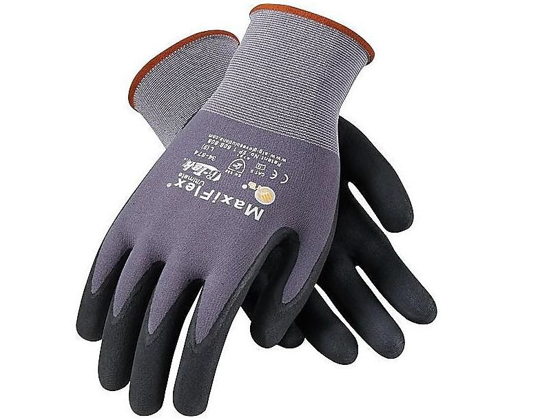 MaxiFlex Ultimate Nitrile Gloves, Gray/Black 34-874/M