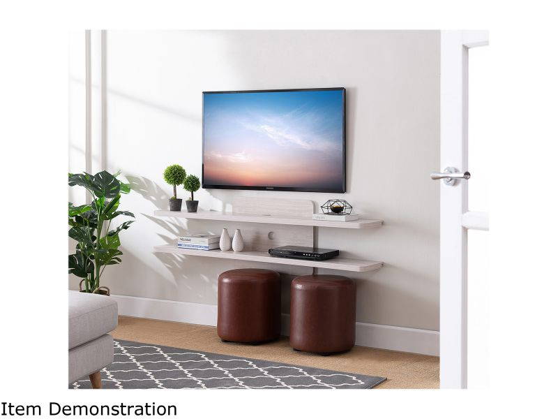 AVF FS1200CURCS-A up to 60" Silver Effect / Clear Glass Curved TV Stand