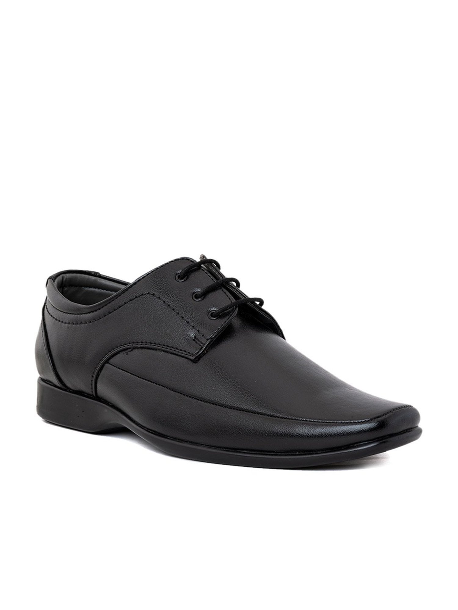 Lazard by Khadims Men's Black Derby Shoes