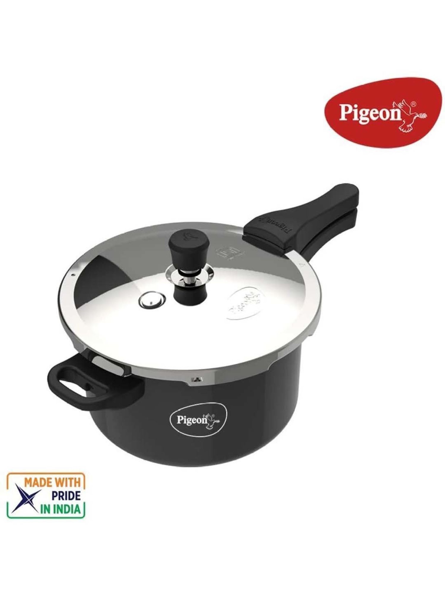 Pigeon Black Aluminium Induction Hard Anodised Pressure Cooker (2.5 L)