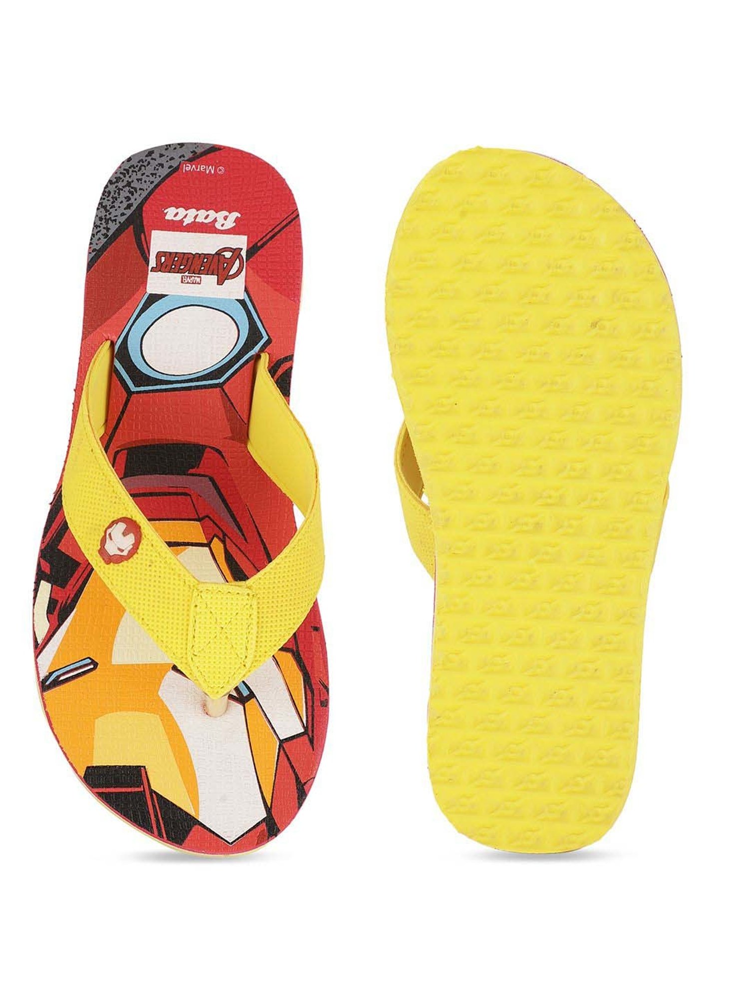 Disney by Bata Kids Yellow & Red Flip Flops
