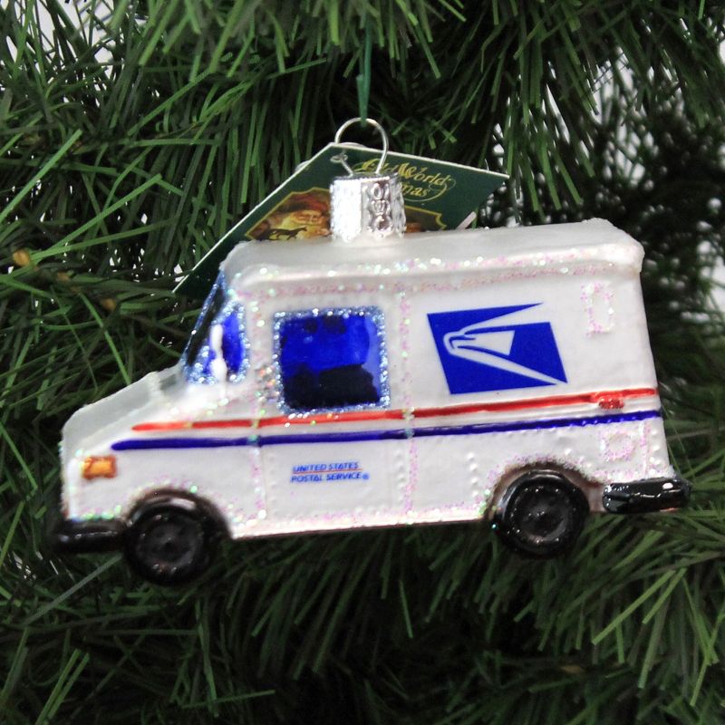 Old World Christmas 2.25" Usps Mail Truck Couriers Postal  -  Tree Ornaments