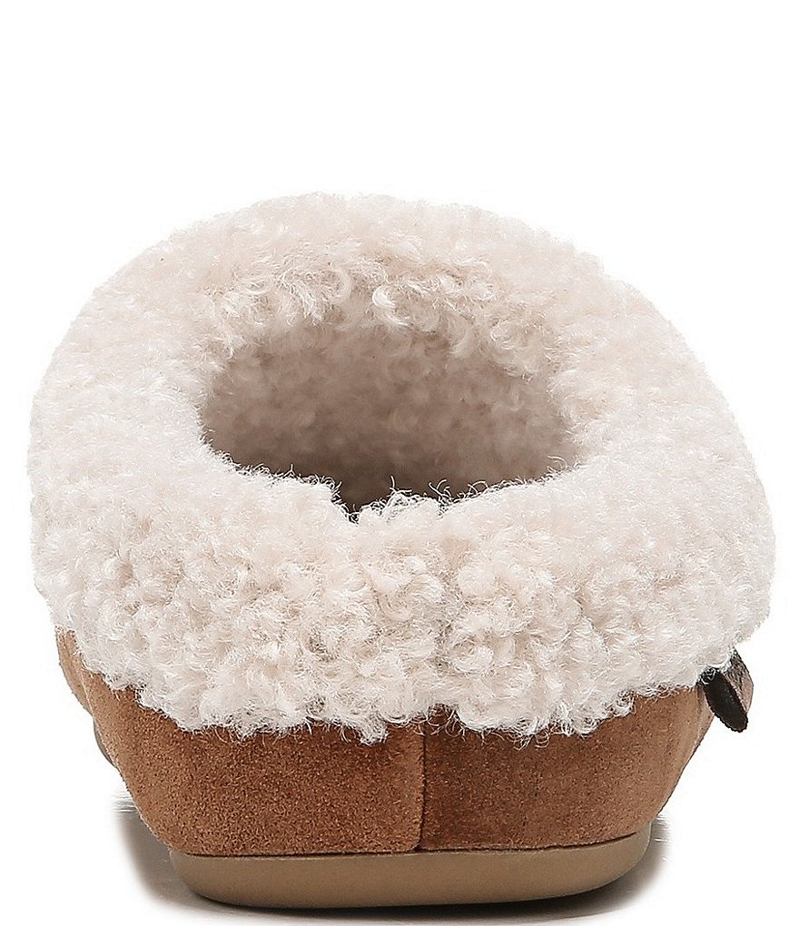 Zodiac Paloma Suede Faux Shearling Lined Slippers