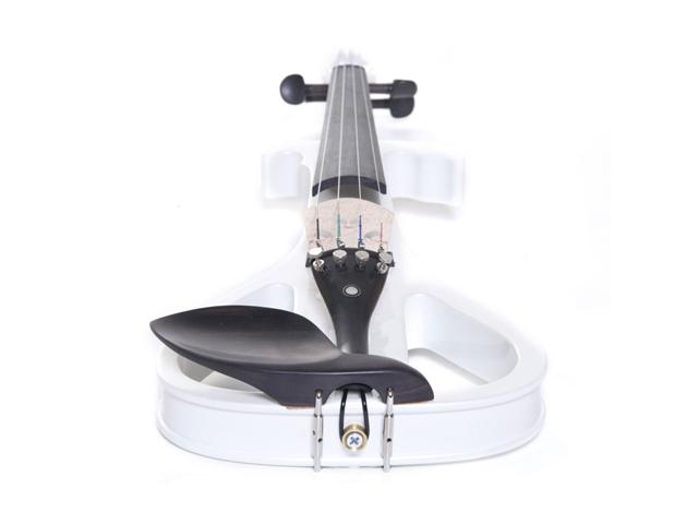 Cecilio 4/4CEVN-4W 4/4 Full Size Electric Silent Solidwood Violin w/ Ebony Fittings in Style 4 - Metallic Pearl White