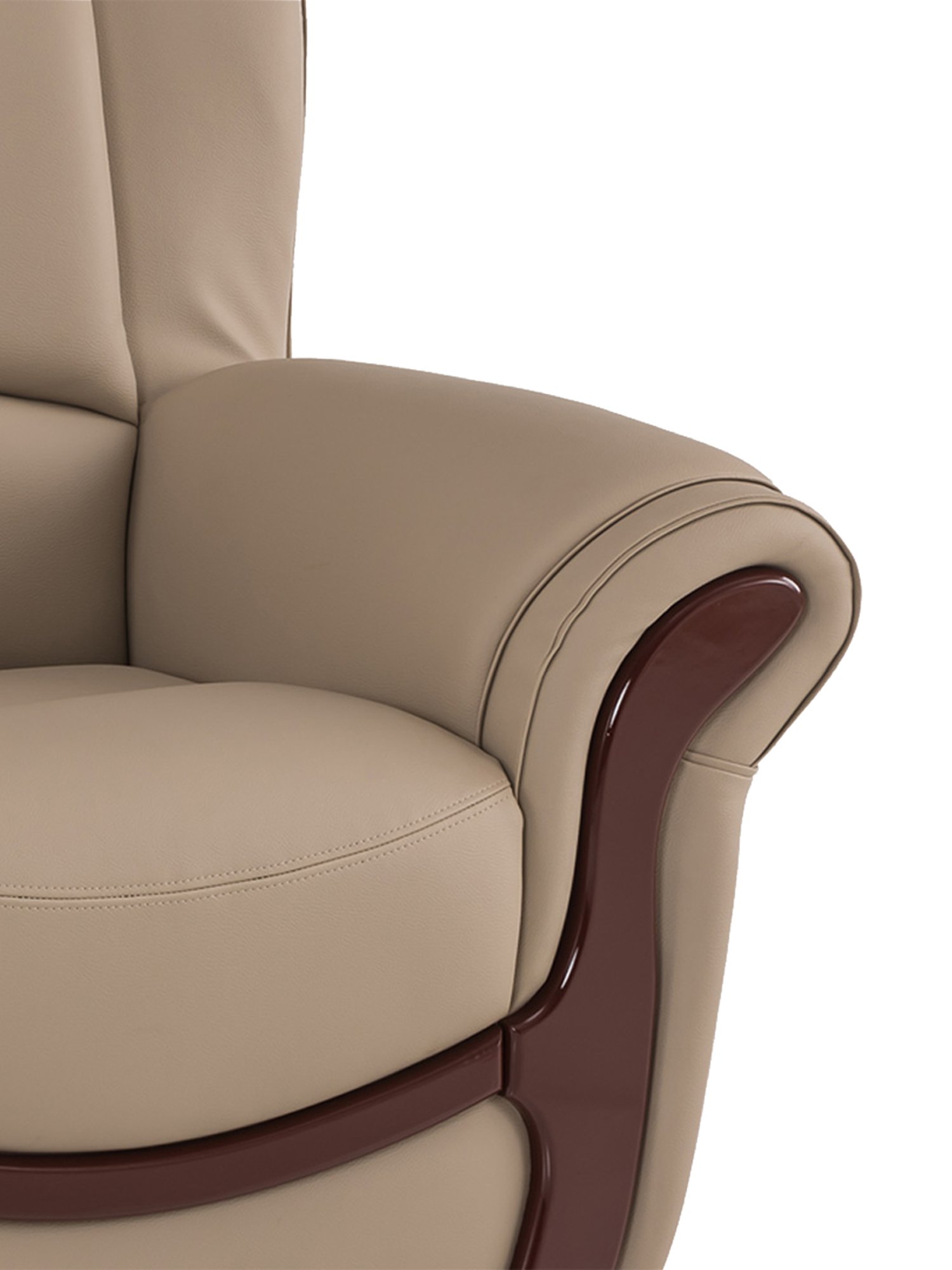 Durian Blos Brown Premium Leatherette 2 Seater Sofa