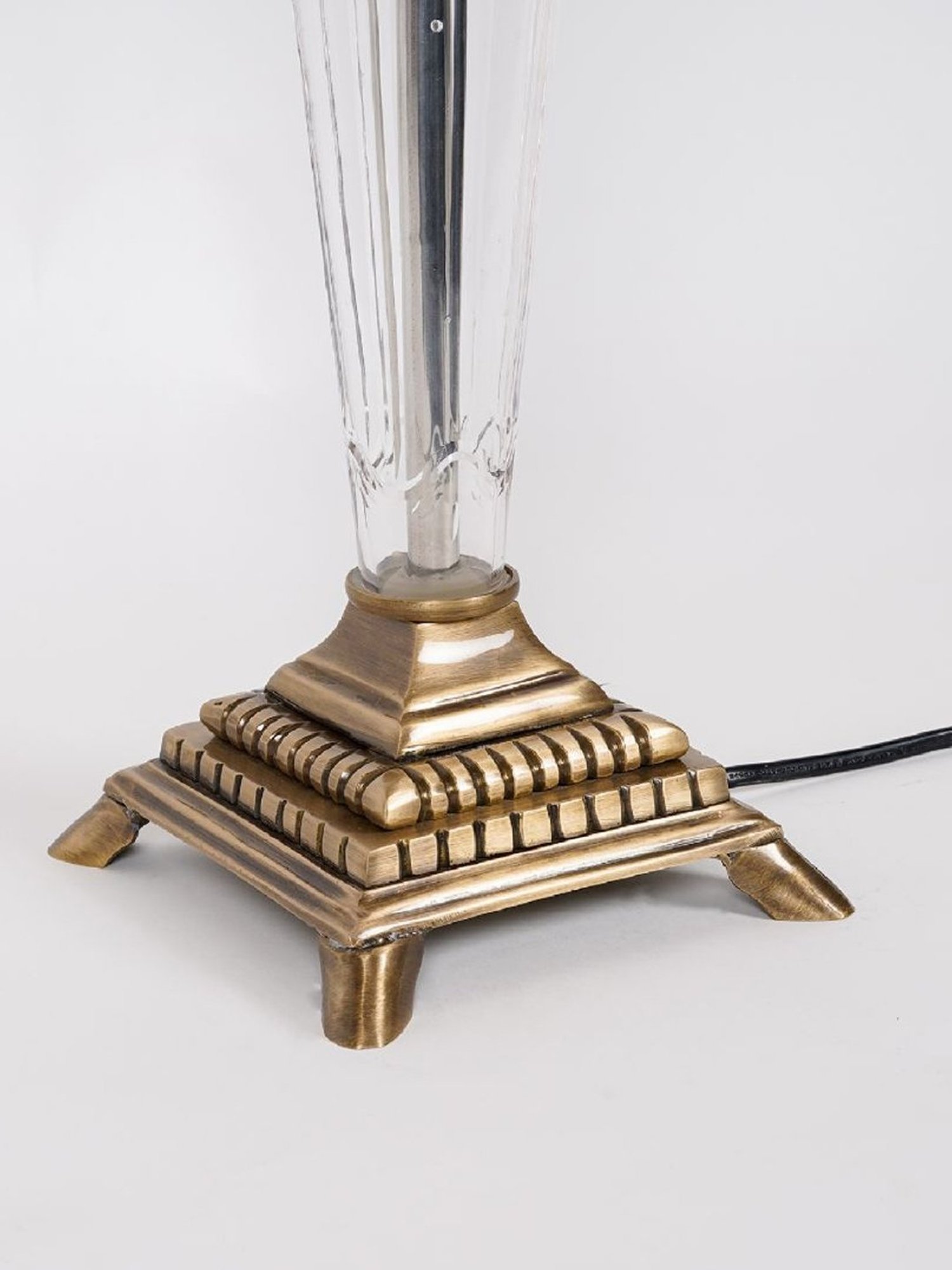 Kapoor Lamp Shades Brass Antique & Black Brass Provence Cotton Shade Table Lamp