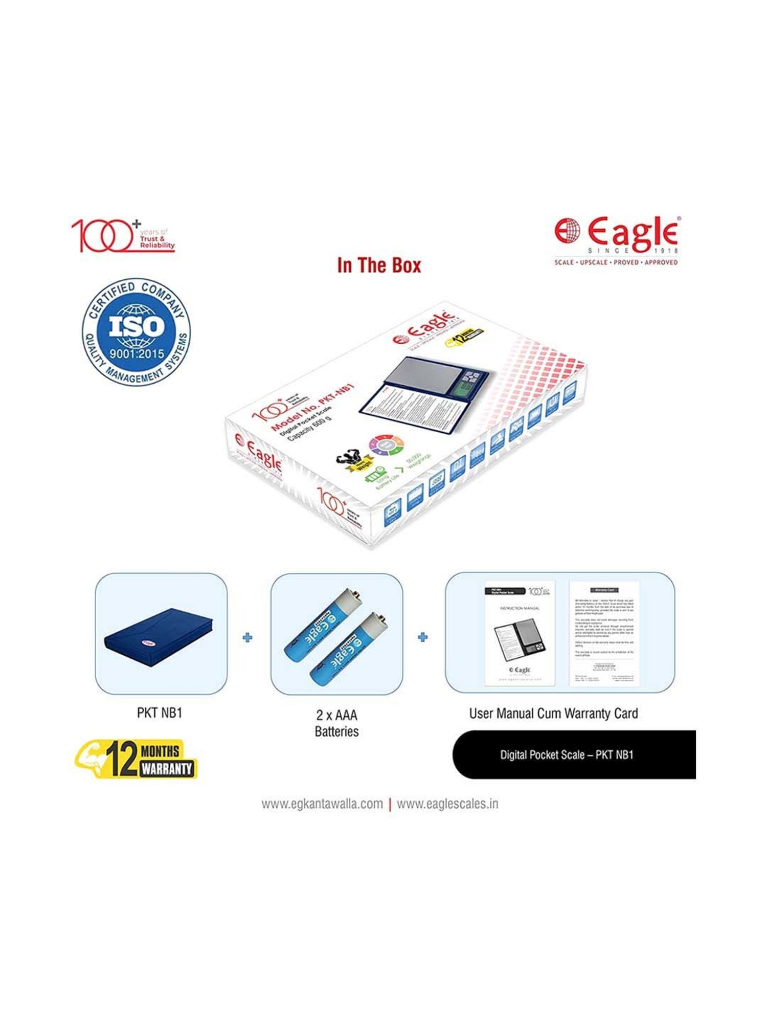 Eagle PKT-NB1 Digital Pocket Scale 600 g Capacity, 0.01g Accuracy,Small Machine, Gold Weight Machine