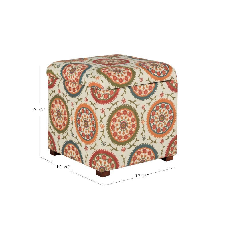 Storage Ottoman Medallion Print - HomePop
