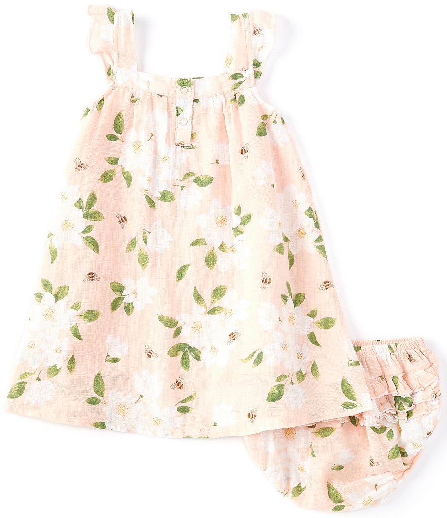 Habitual Baby Girls 12-24 Months Flutter-Sleeve Striped Faux-Wrap Dress