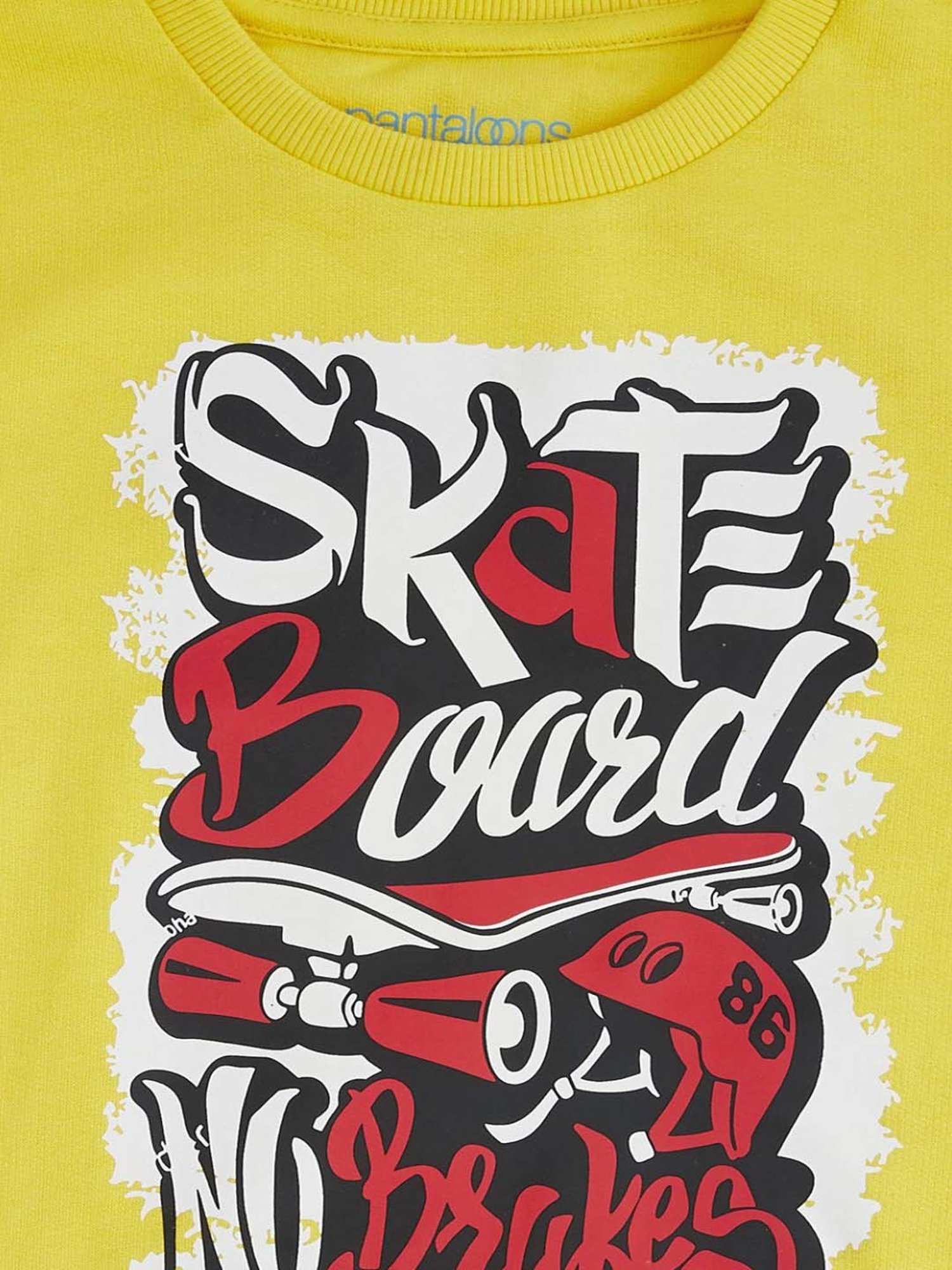 Pantaloons Baby Kids Yellow Printed Full Sleeves Sweatshirt