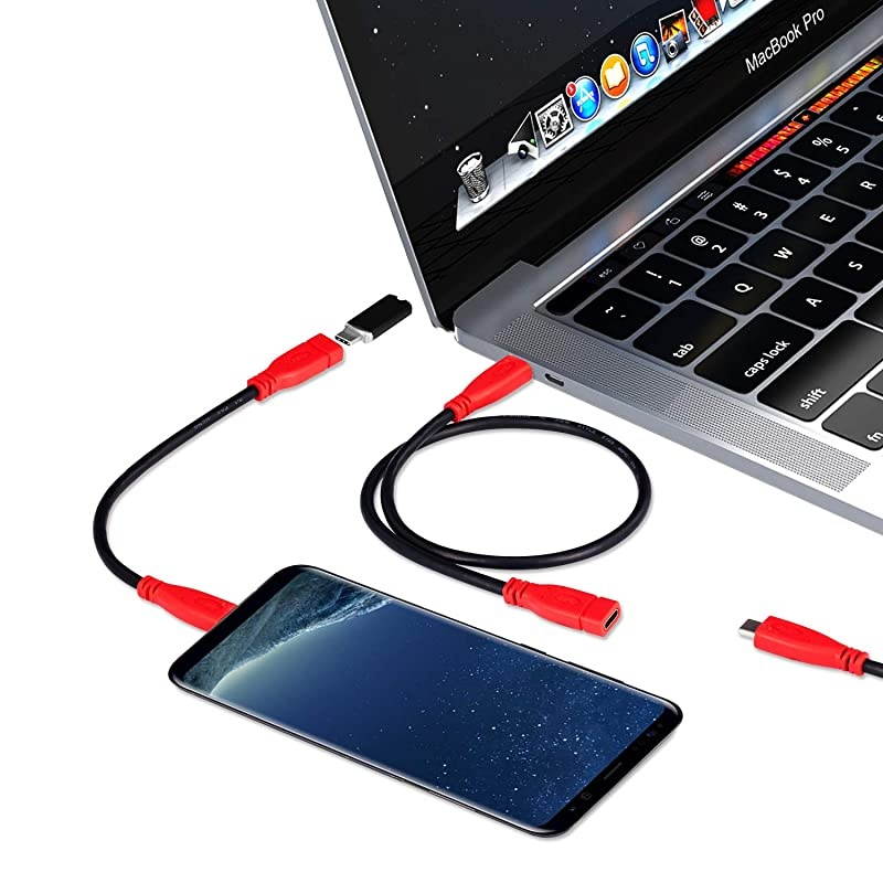 USB Type C Extension Cable Short 1.5 ft. USBC Male to USBC Female Cable Gen 2 10Gbps USB C Extender Compatible with Thunderbolt 3 Compatible for Nintendo Switch MacBook Pro and More