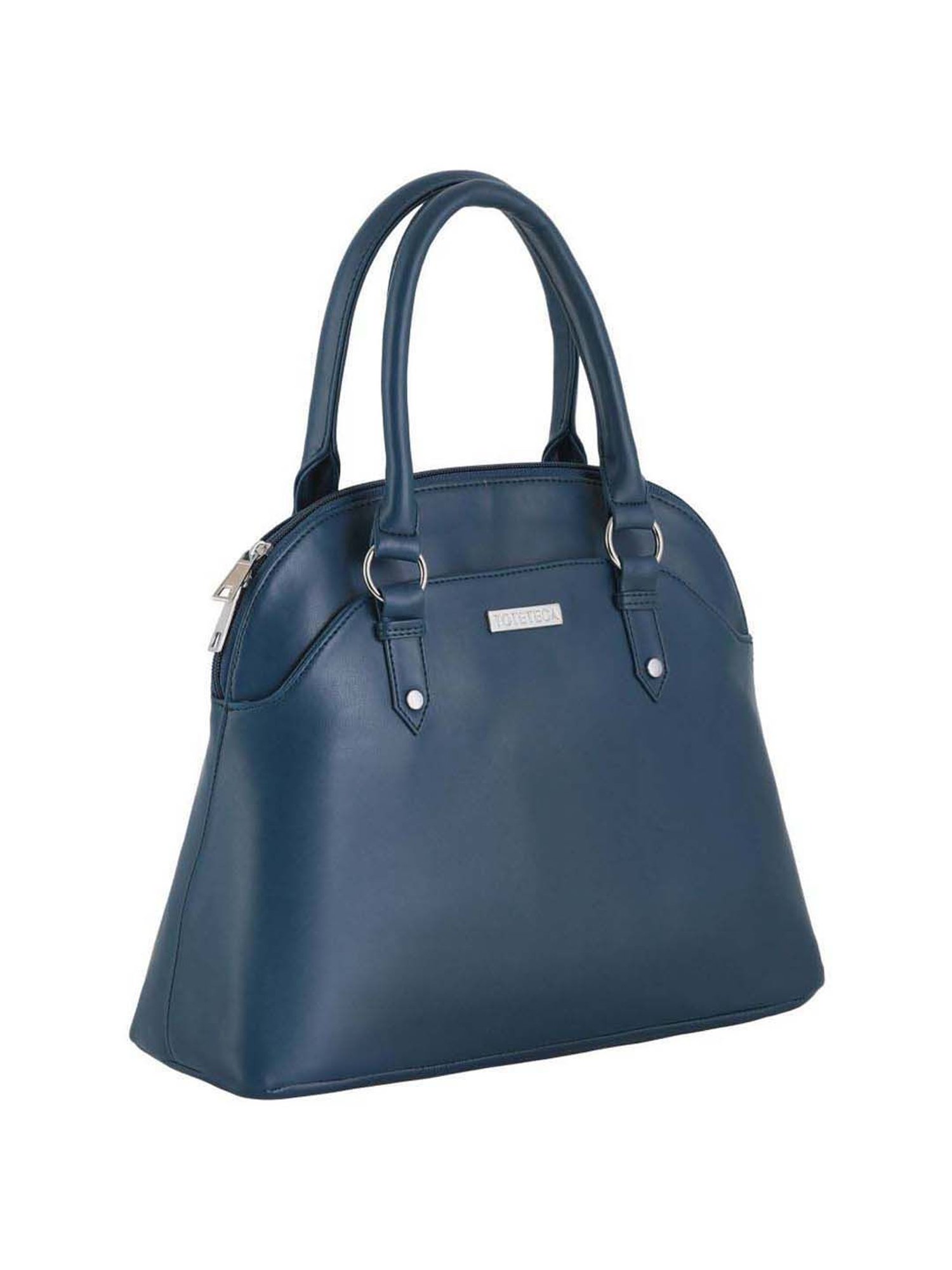 Toteteca Blue Solid Medium Handbag