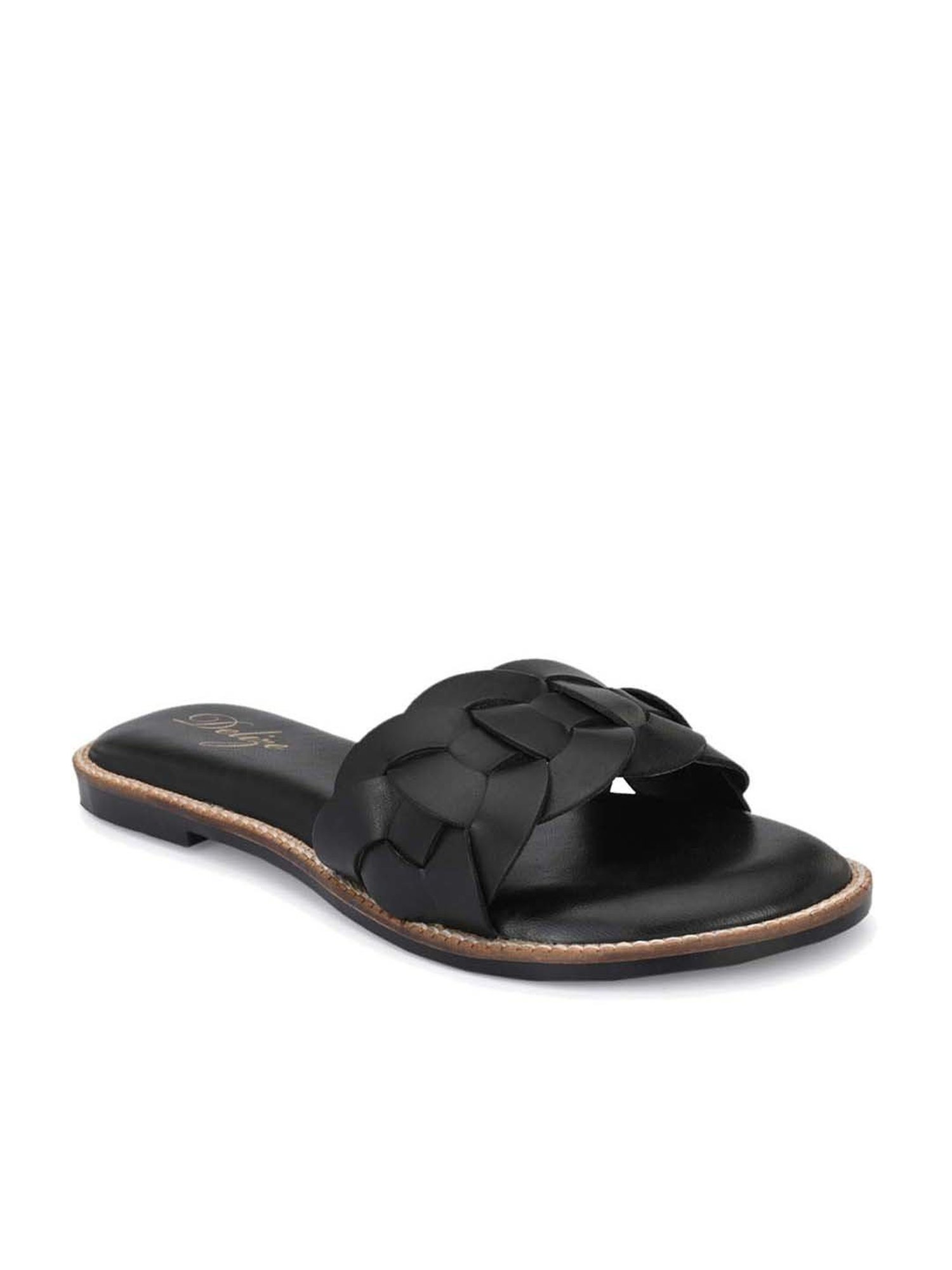 Delize Women's Black Casual Sandals
