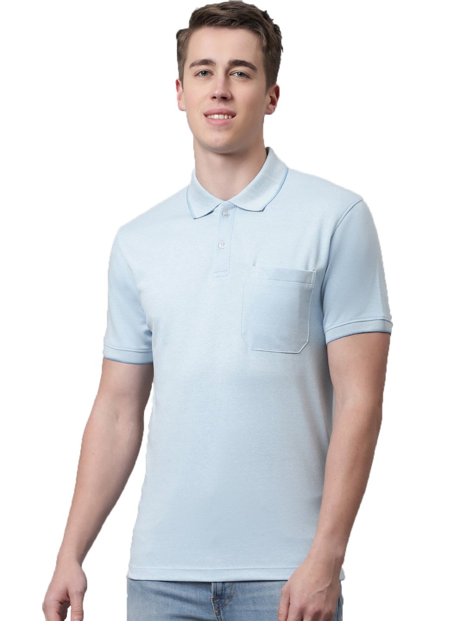Venitian- Forbidden Clothing Sky Blue Regular Fit Polo T-Shirt