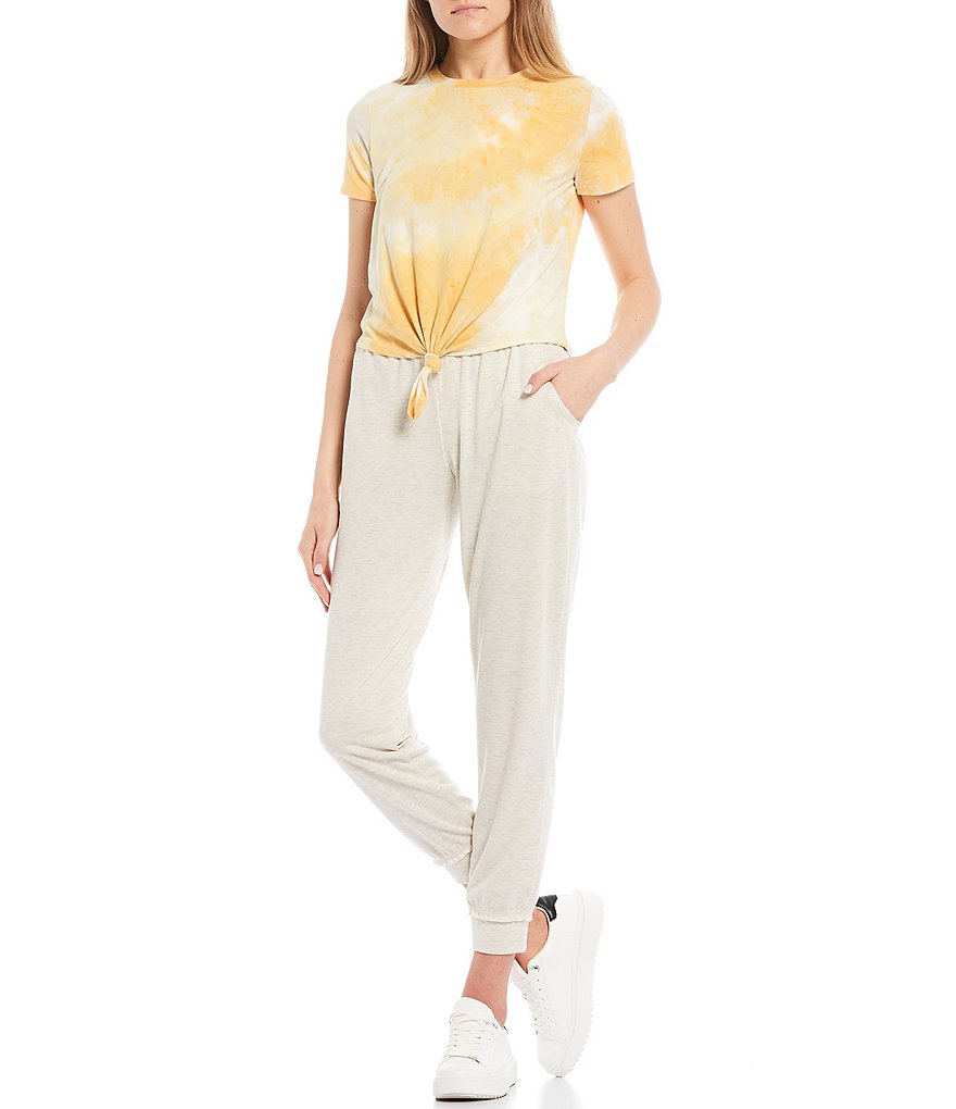 Honey & Sparkle Tie Dye Tie Front Tee