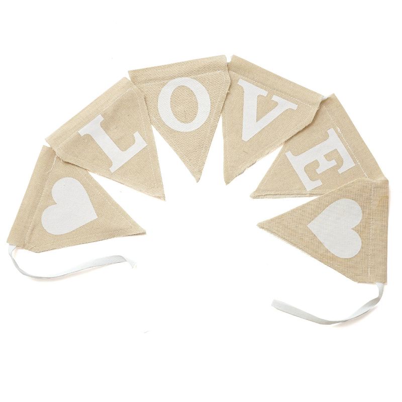 Rustic Love Banner Party Decorations and Accessories Brown