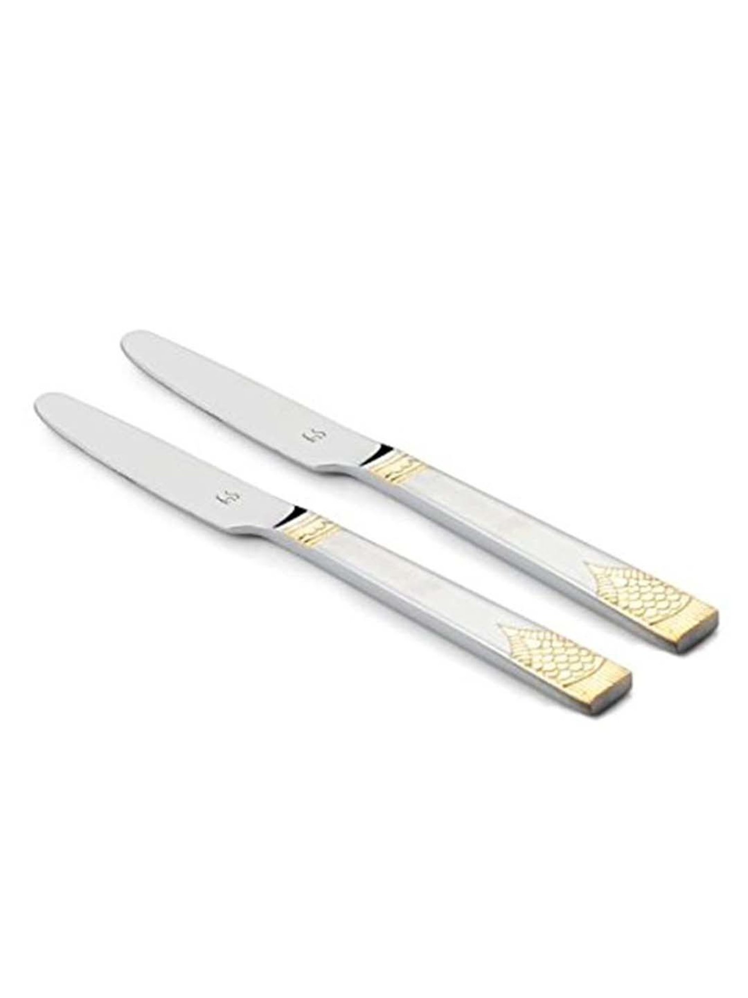 Pure Home and Living Silver Stainless Steel Textured Cutlery sets