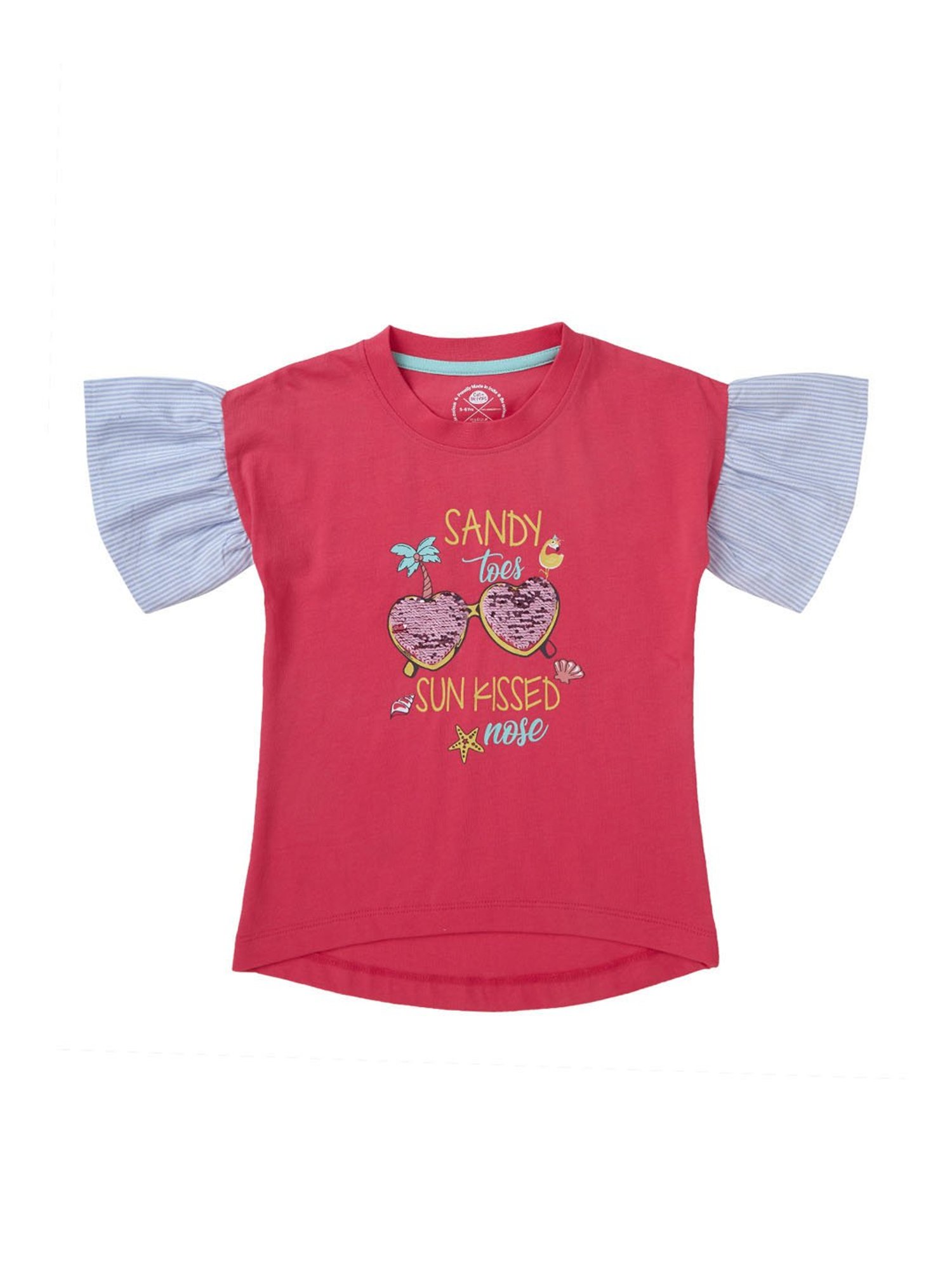 Cub McPaws Kids Pink Printed  Top