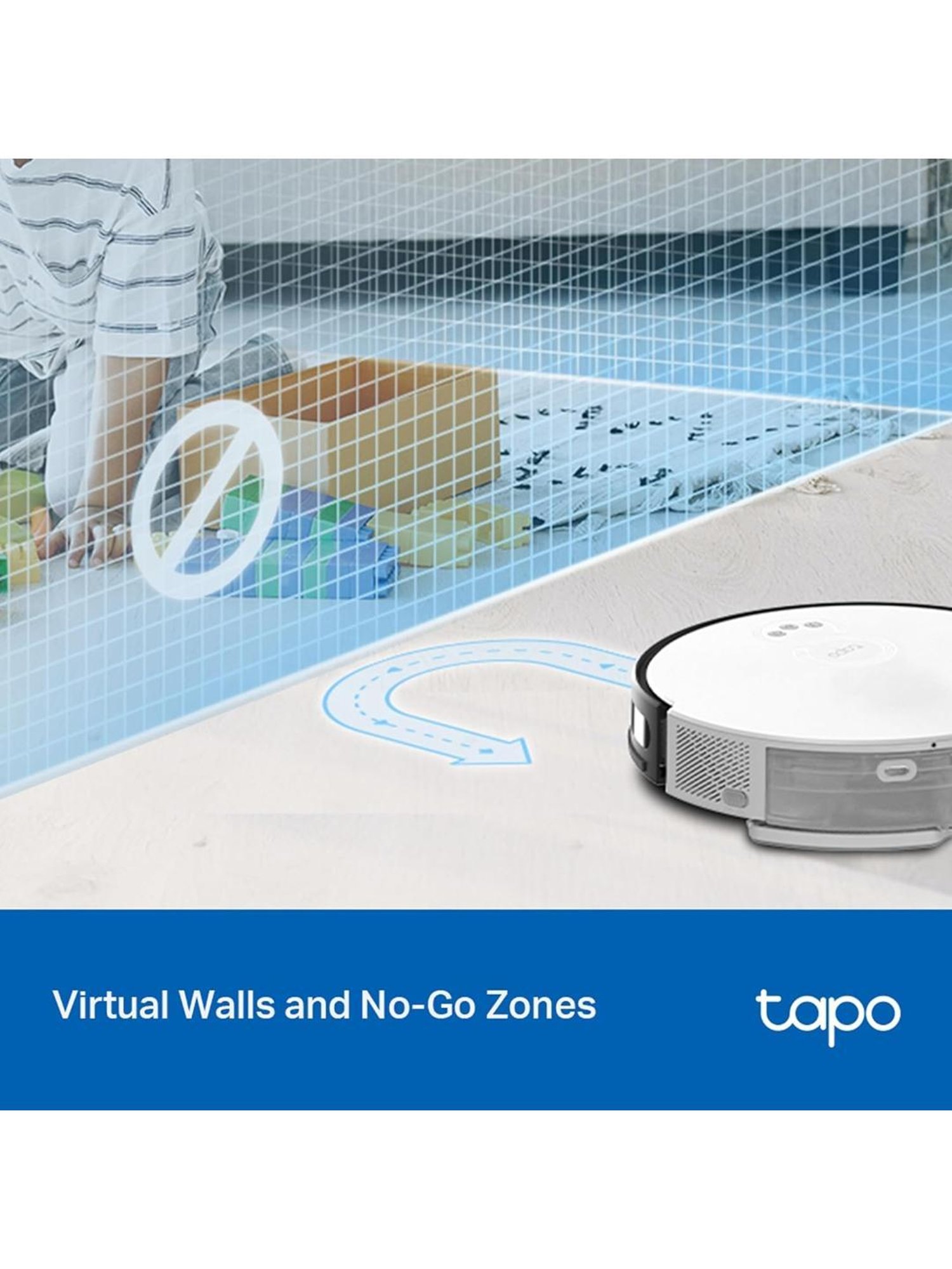 TP-LINK Tapo RV20 Mop MagSlim LiDAR Navigation Robot Vacuum & Mop Combo (White)