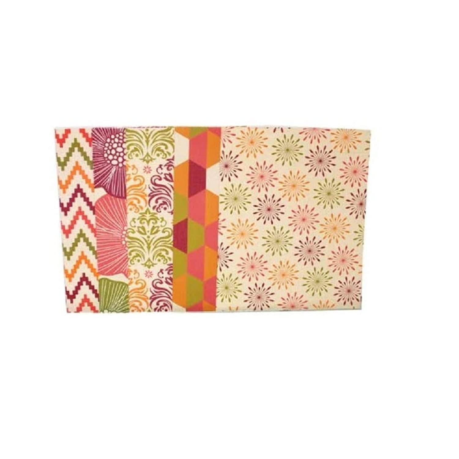 Set of 6 Fashion Portfolio Folders with Colorful Geometric Designs (Olivia)