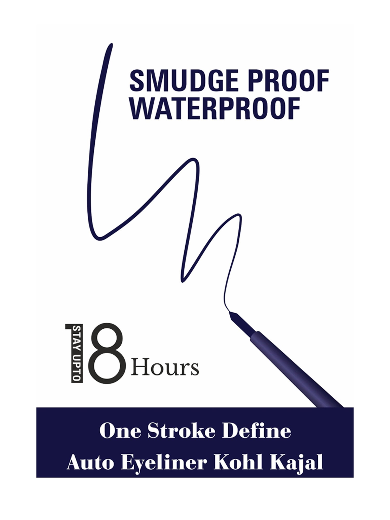 Half N Half One Stroke Defining Auto Eyeliner Kohl Kajal Deep Blue - 0.3 gm