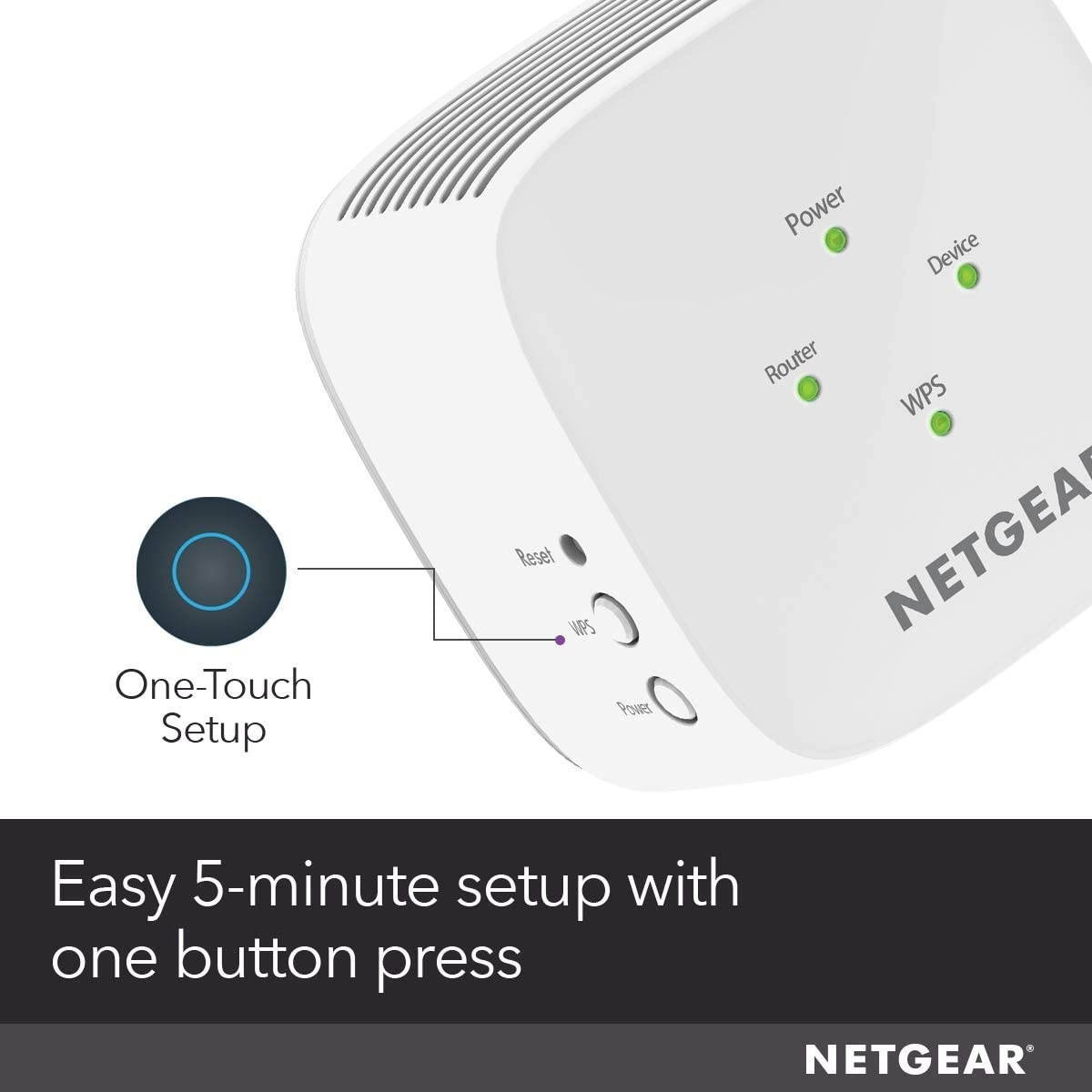 NETGEAR WiFi Range Extender EX5000 - Coverage up to 1500 Sq.Ft. and 25 Devices