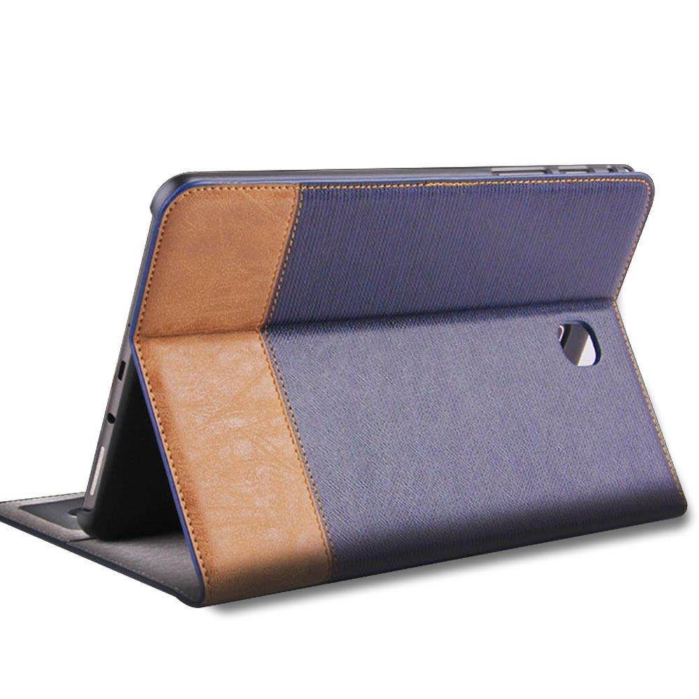 Folio Leather Stand Cover Case for Samsung Galaxy Tab A 9.7" T550/ P550 Navy Blue