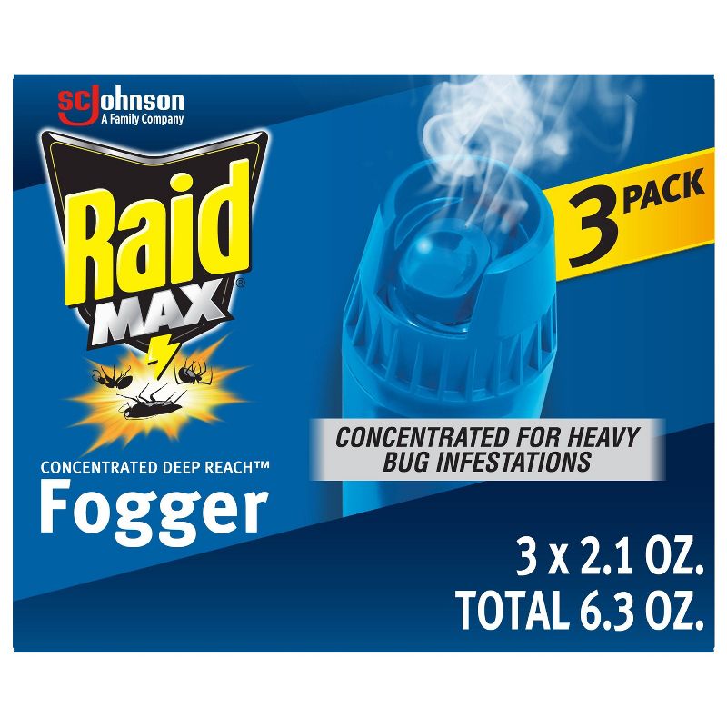 Raid Max Concentrated Deep Reach Fogger - 6.3oz/3ct