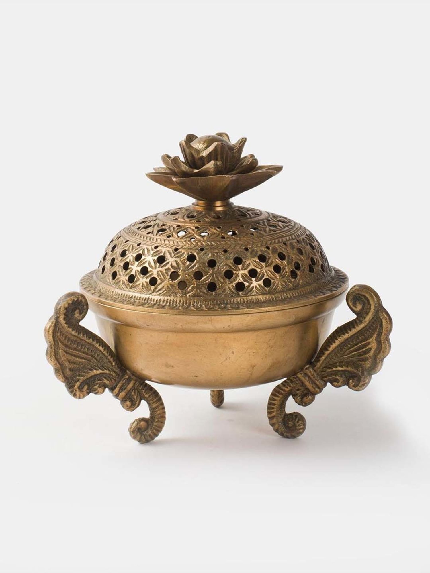 Fabindia Home Mehnoor Golden Metal Fumer