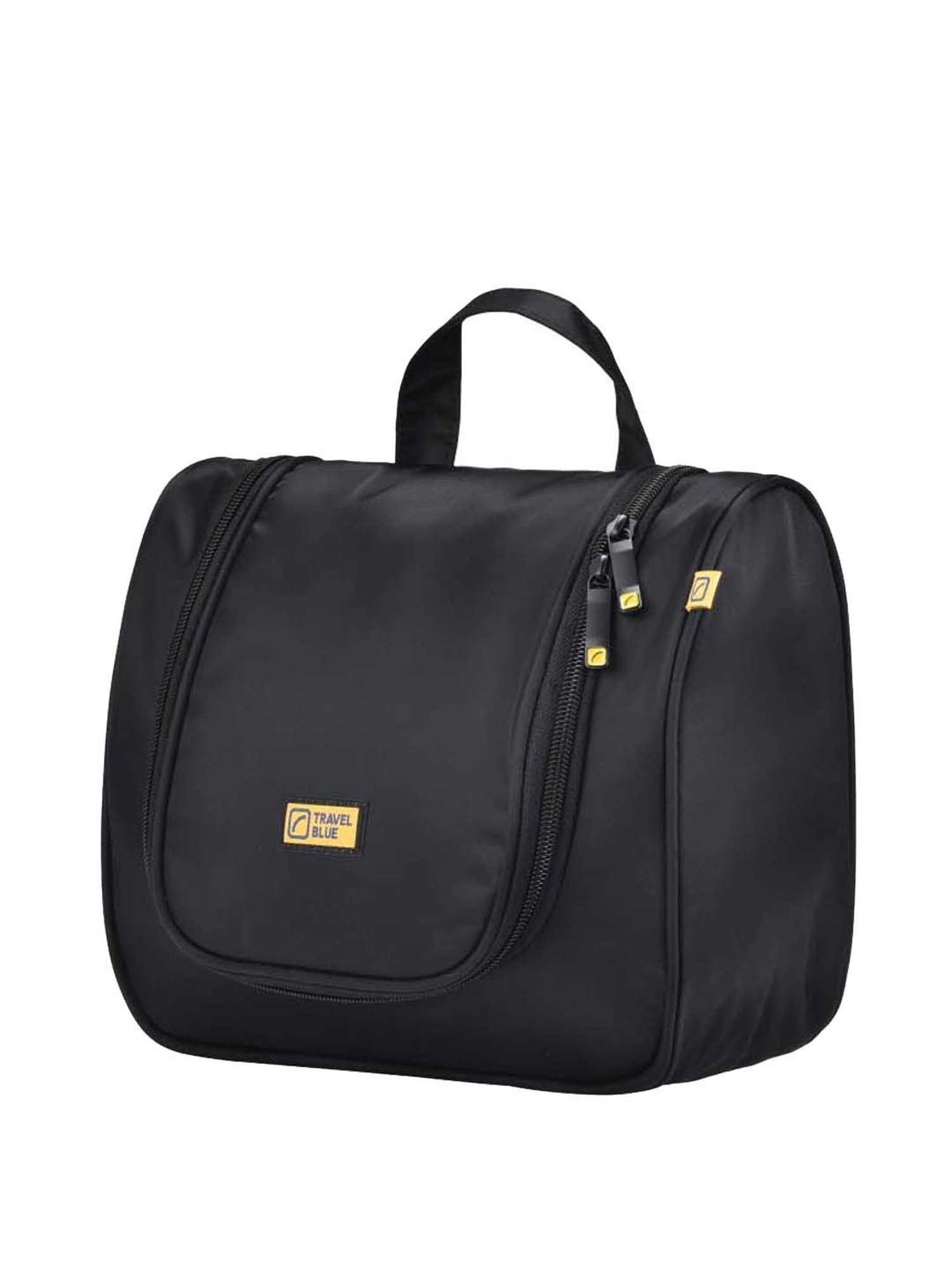 Travel Blue Black Solid Toiletry Pouch