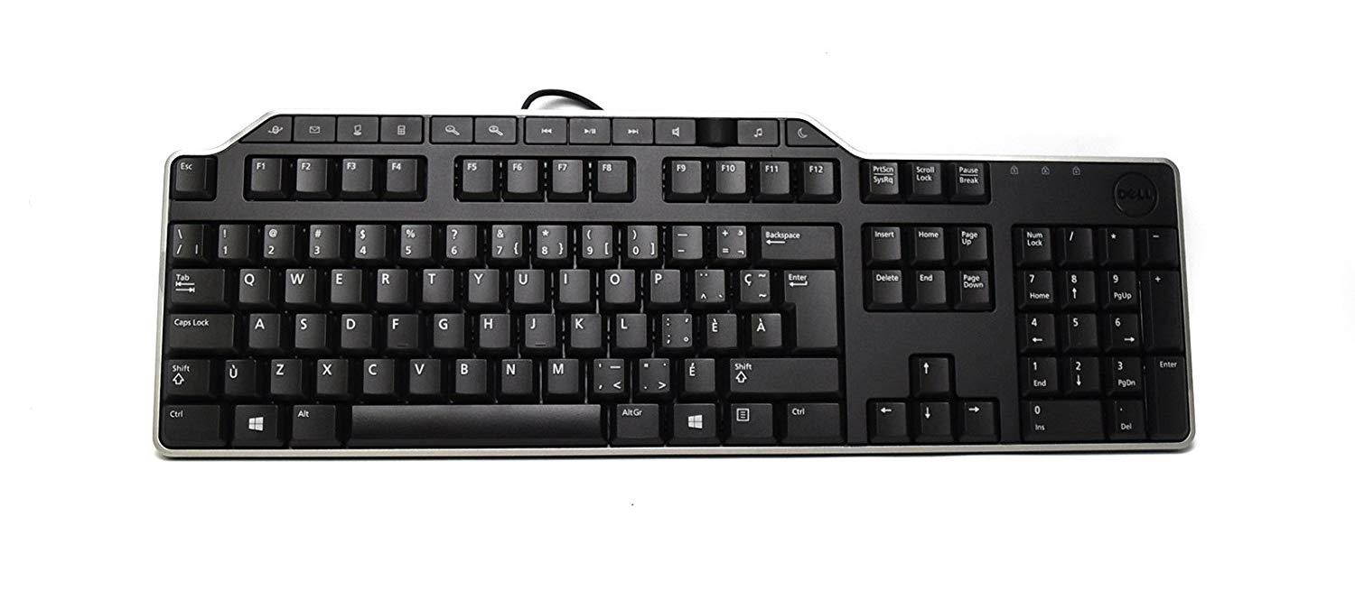 New FT3FT Genuine OEM KB522 Canadian Multilingual Desktop USB Keyboard Number Pad w/"Scarlet KB" Palm rest KB522-BK-CAN-MU Black Silver Multimedia Volume Dial Hotkey Clavier 5397063800803 884116208150