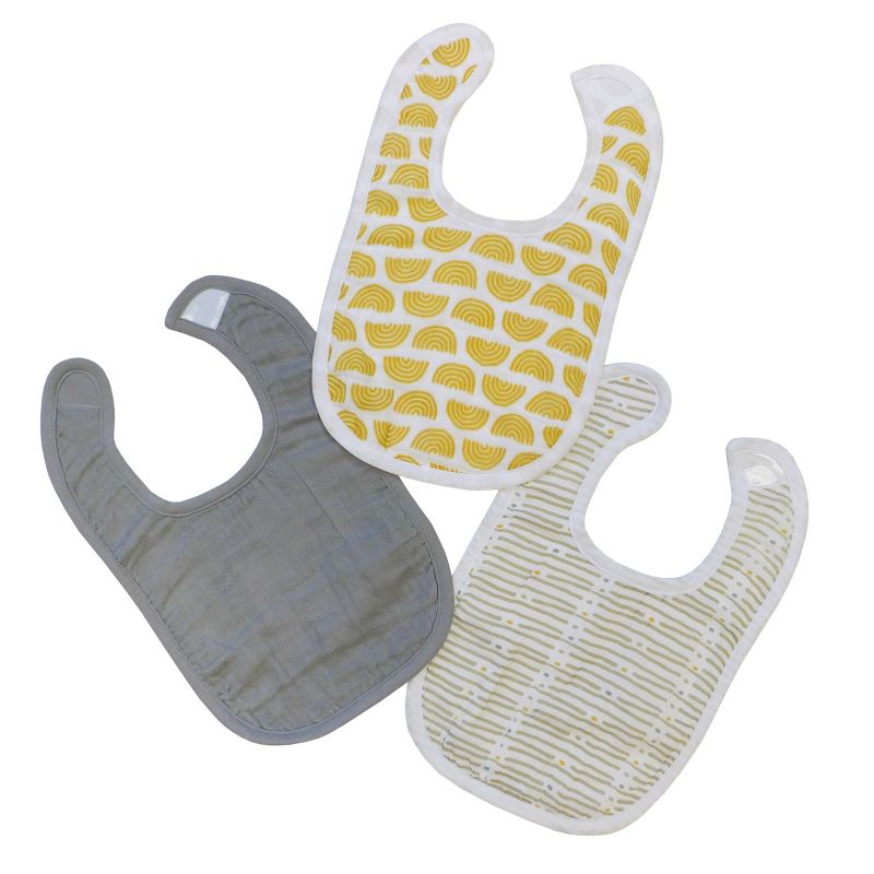 Neat Solutions Muslin Infant Bib Set - Neutral- 3pk