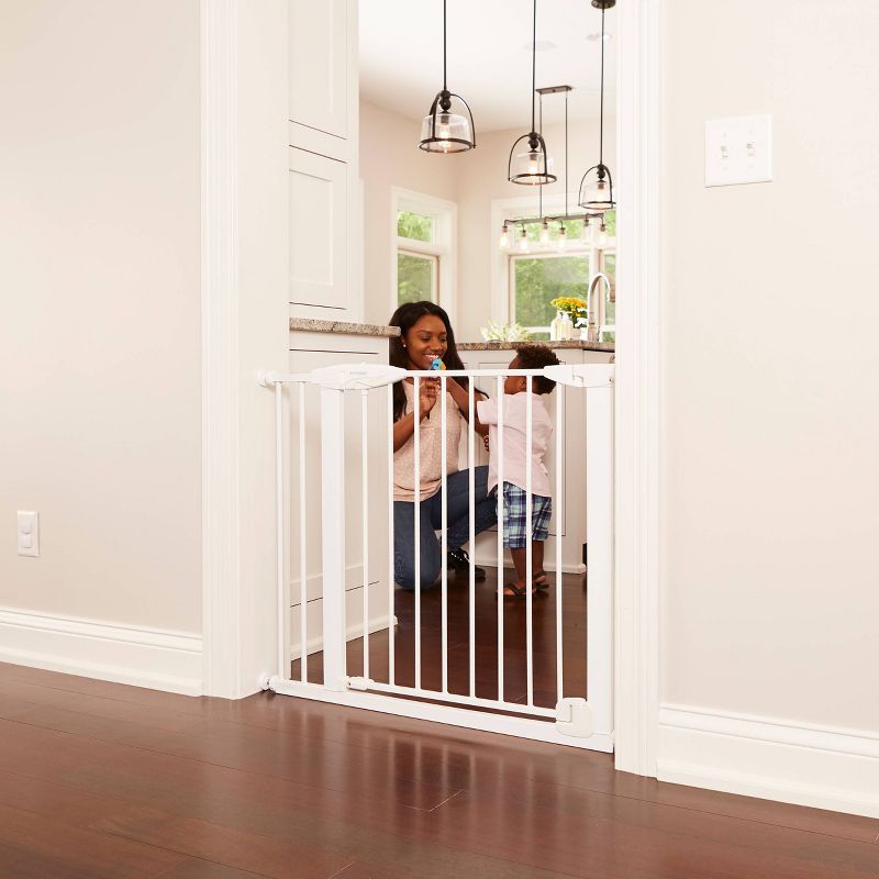 Toddleroo by North States Bright Choice Auto-Close Baby Gate - White -  29.75"-40.5" Wide