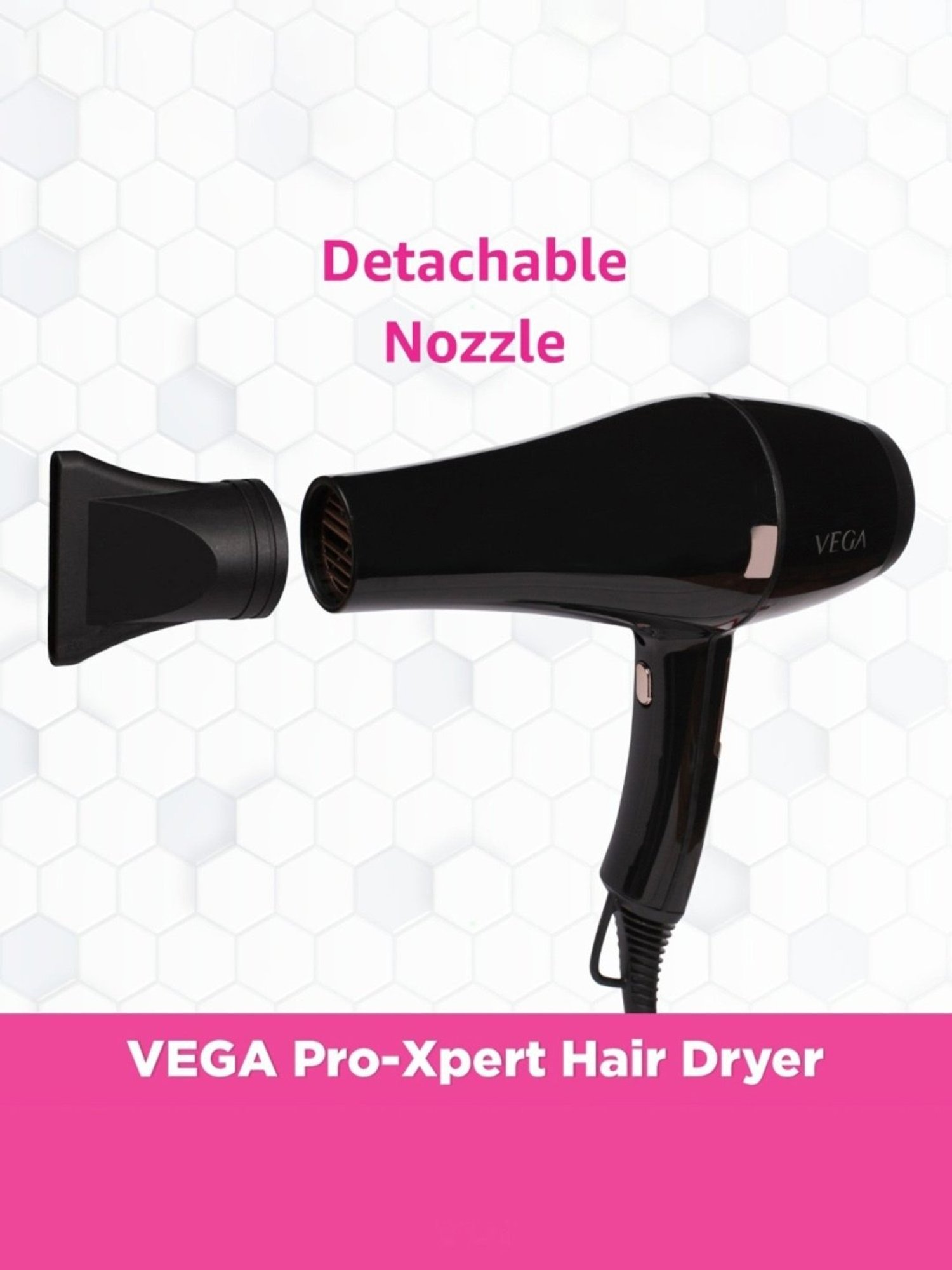 Staunch SHD2011 1600W Compact and Foldable Hair Dryer (White and Pink)