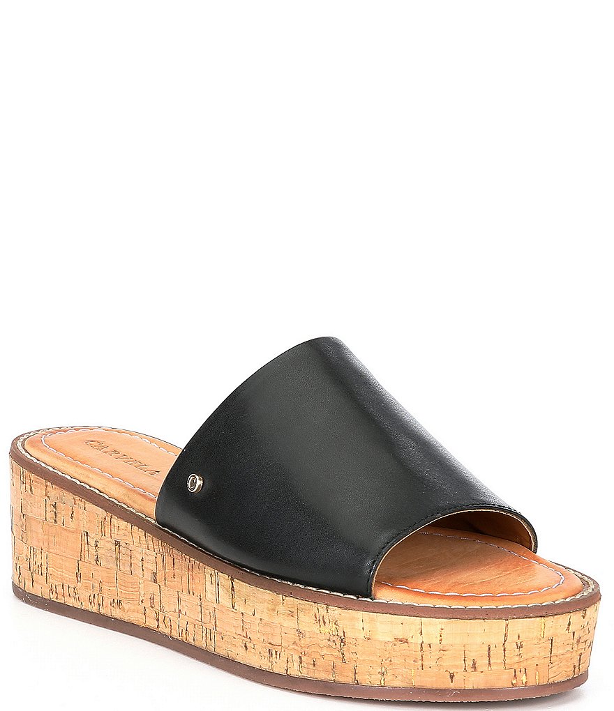 Carvela Kue Leather Wedge Sandals