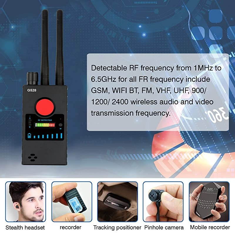Camera Detector Wireless RF Signal DetectorGSM Audio Bug Finder GPS Tracker Detector
