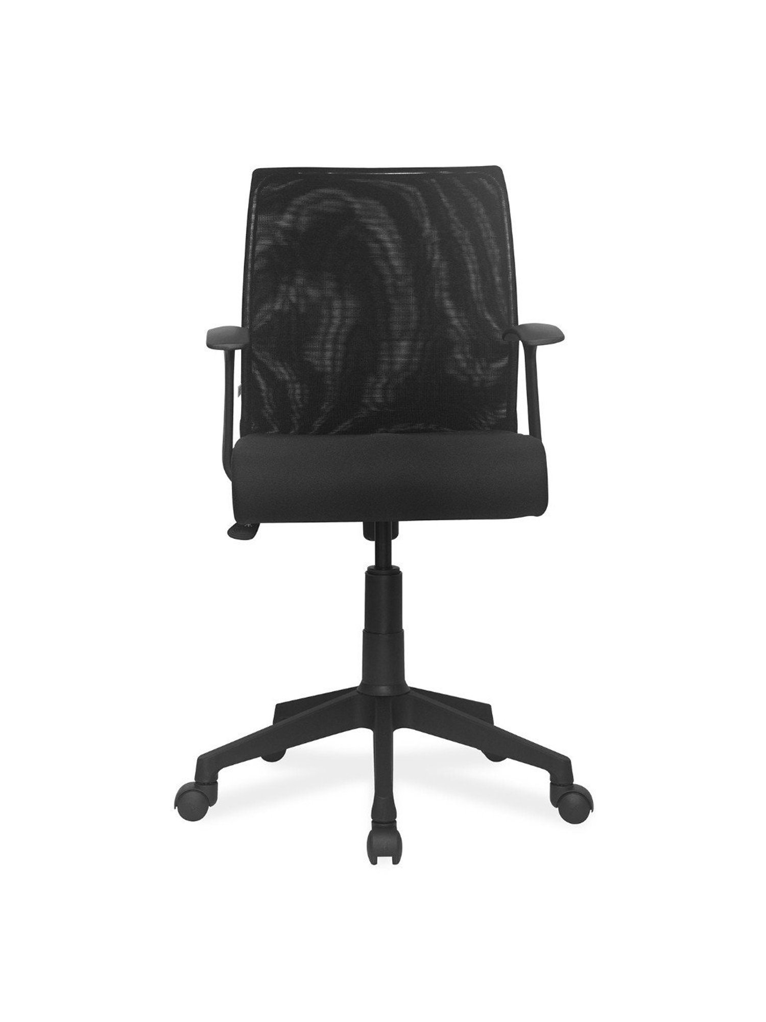 Nilkamal Thames Black Fabric Low Back Office Chair with Height Adjustable & Swivel