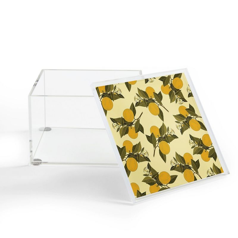 Iveta Abolina Alodie Lemons 4" x 4" Acrylic Box - Deny Designs