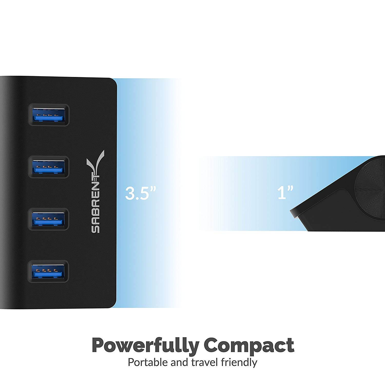 SABRENT HB-MC3B 4 PORT ALUMINUM USB 3.0 HUB