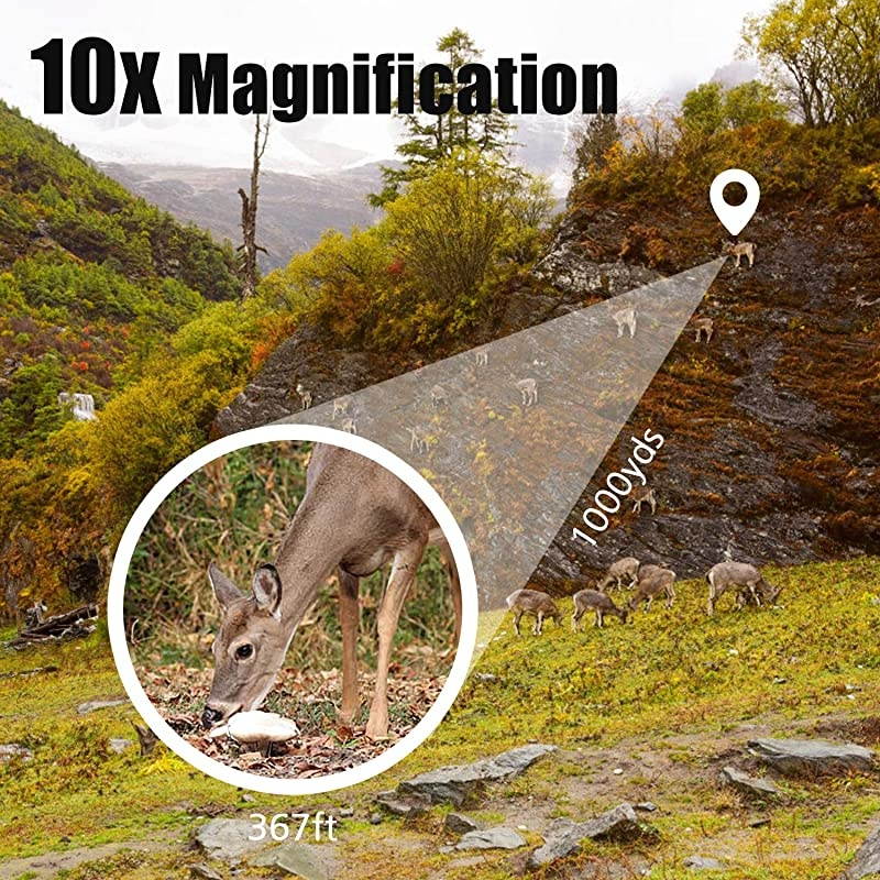 10x50 Binoculars for Adults - BAK4 Prism FMC Lens with Low Light Vision - Powerful Large Eyepiece Binoculars for Bird Watching, Hunting, Wildlife