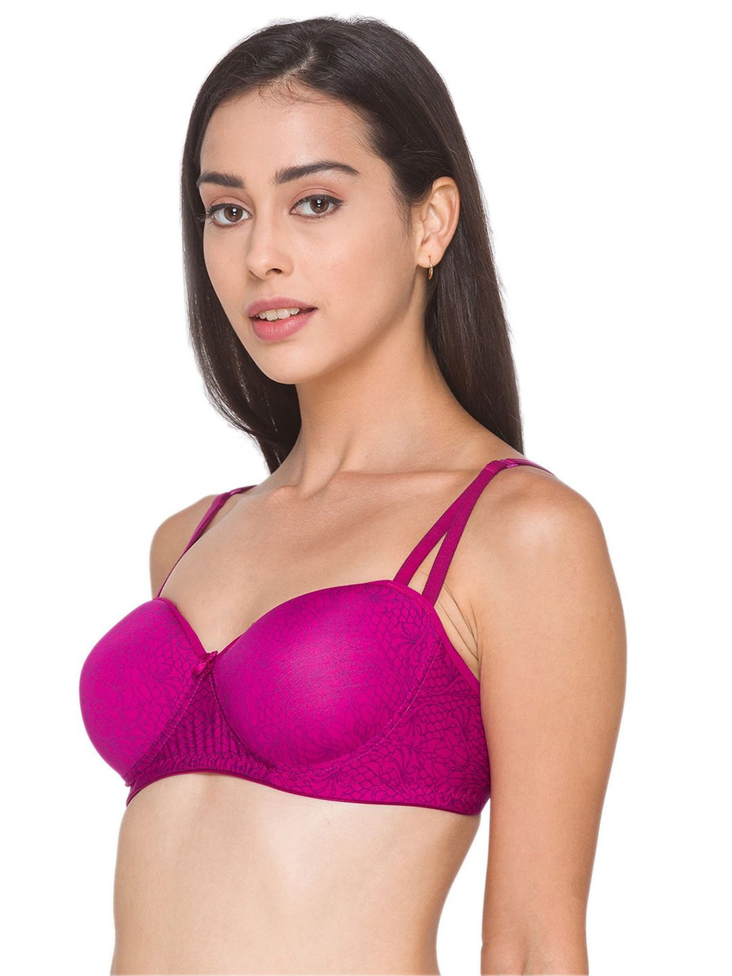 Candyskin Purple Non Wired Padded Everyday Bra