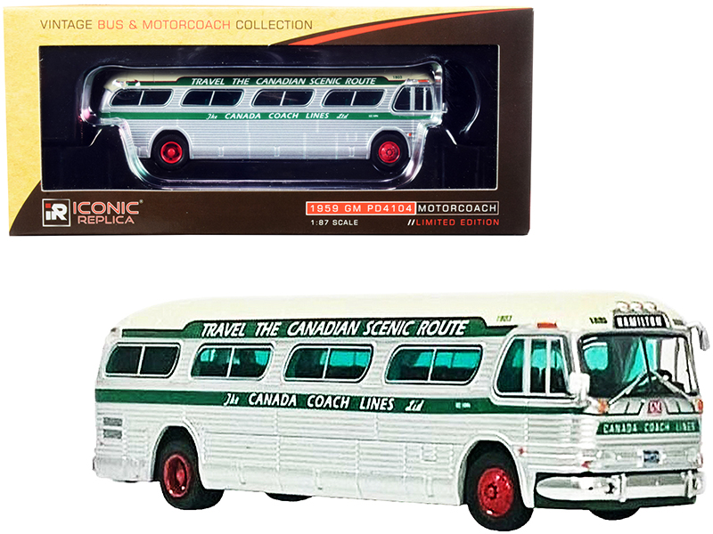 GMC PD-4103 Transit Bus #152 Light Blue "Burlington New Jersey" 1/87 (HO) Scale Model by Classic Metal Works