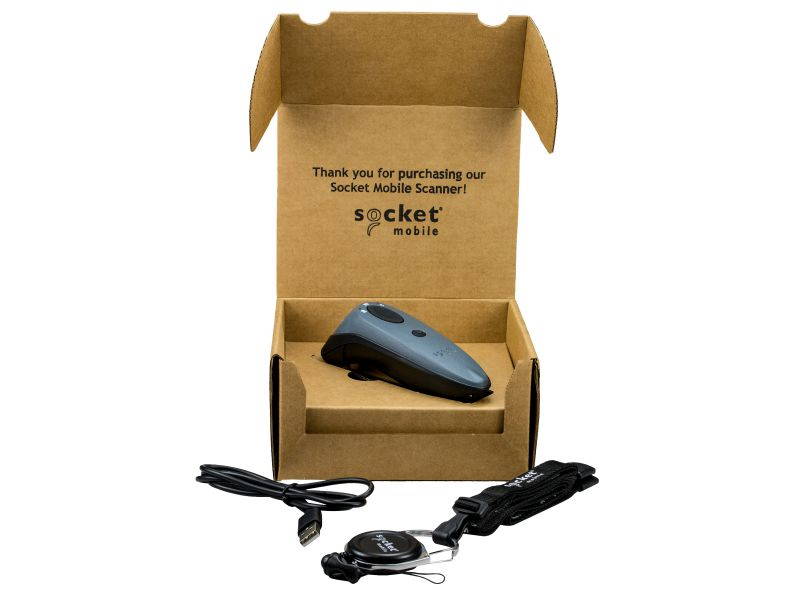 Socket Mobile DuraScan D700 1D Imager Barcode Scanner with Bluetooth, Utility Gray - CX3357-1679