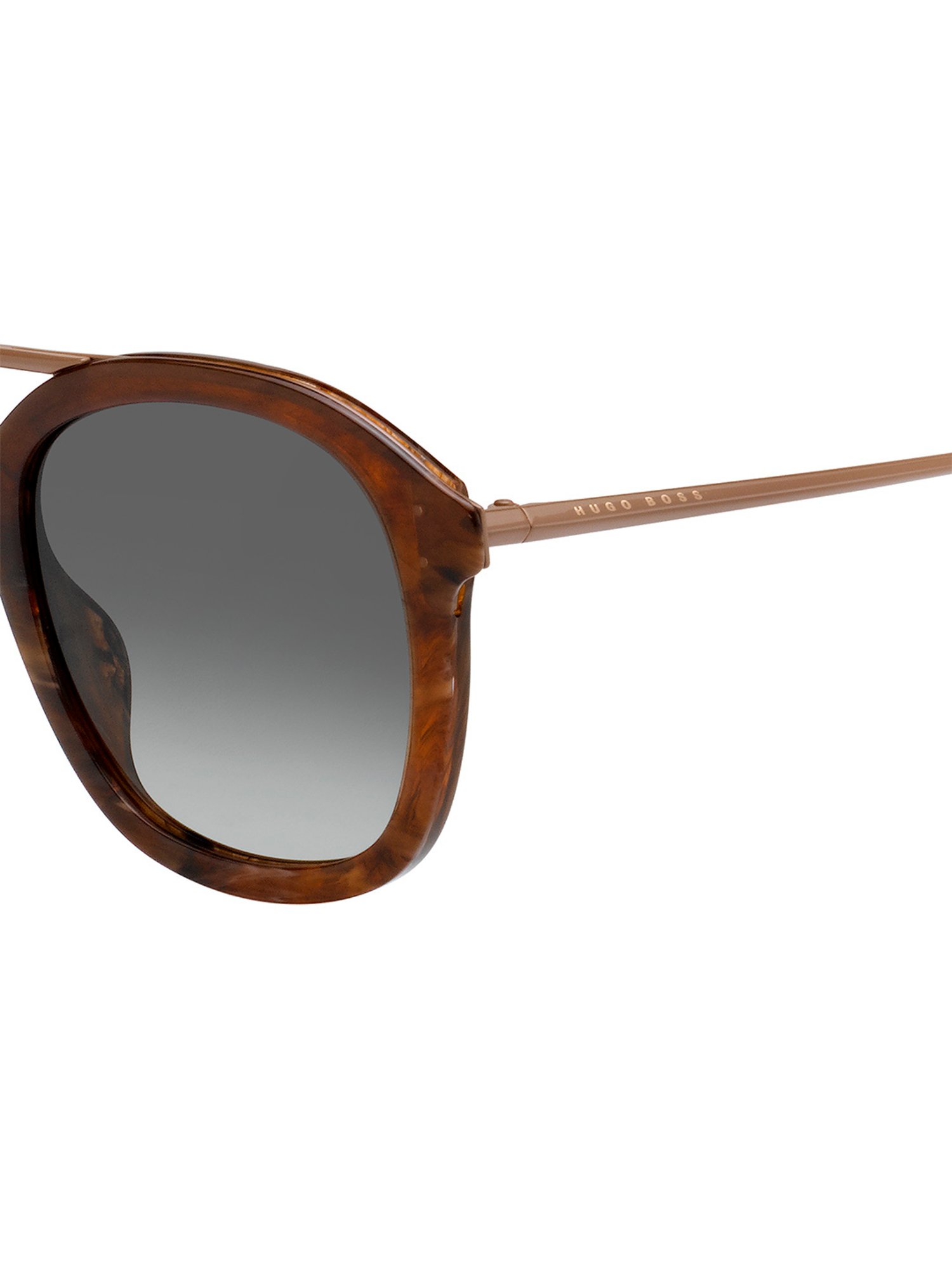 Hugo Boss Grey Round Sunglasses for Women