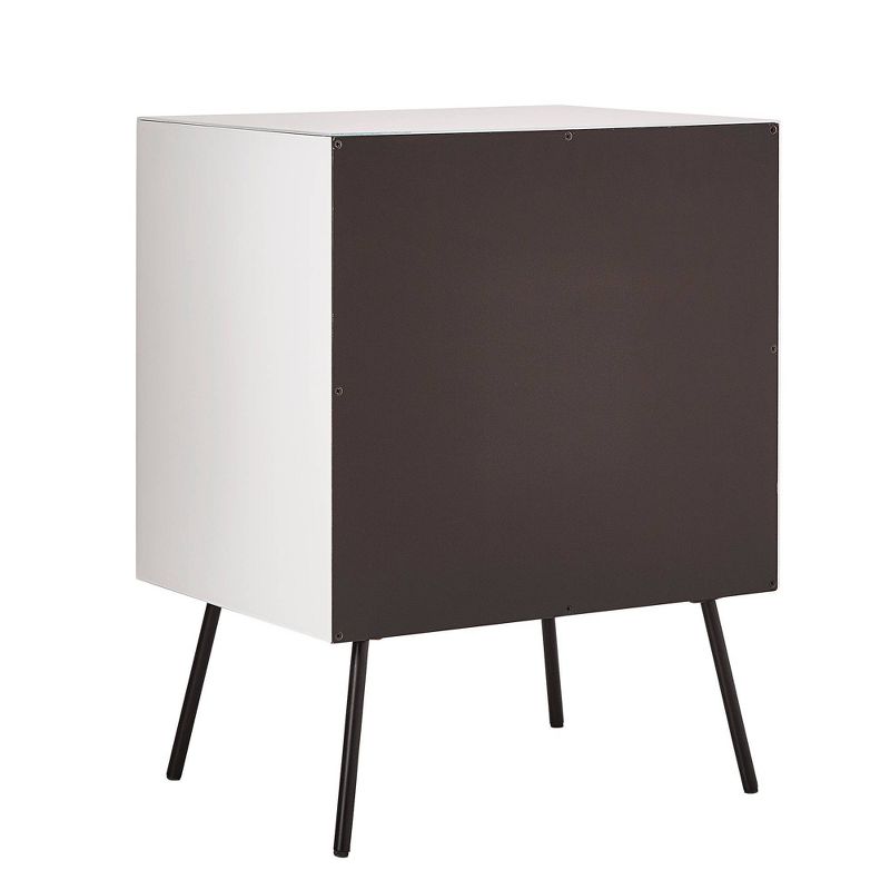 Magnus 2 Door Glass Accent Cabinet White - Inspire Q