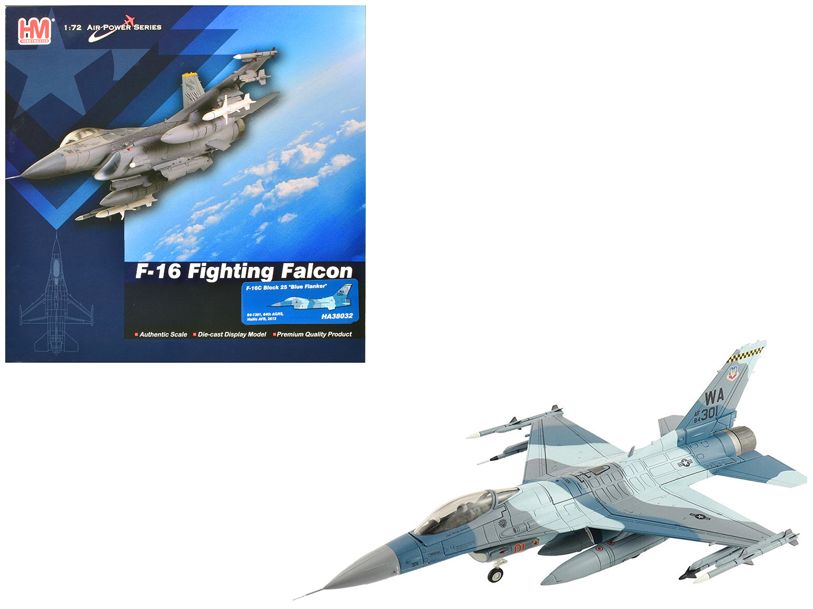 Lockheed Martin F-16C Fighting Falcon Fighter Aircraft "Viper Demo Team" (2021) United States Air Force 1/144 Diecast Model by JC Wings