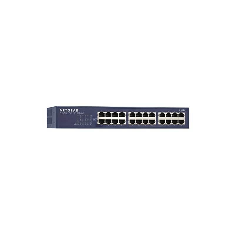 24Port Fast Ethernet 10100 Unmanaged Switch JFS524 DesktopRackmount and ProSAFE Limited Lifetime Protection
